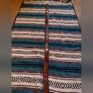 Western Style Leather Belt 45.5 inches long